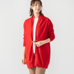 CASHYAGE カシミヤ100% ロングカーディガン