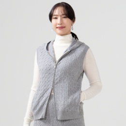 CASHYAGE カシミヤ100% フーディーベスト