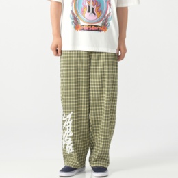 PERSONSBOY ロゴパッチチェックパンツ