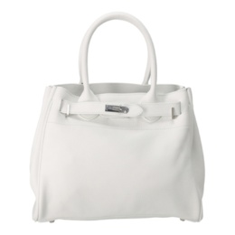 Anne Coquine クロア付きシュリンクレザートートバッグ