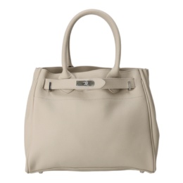 Anne Coquine クロア付きシュリンクレザートートバッグ