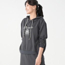 Remite ロゴ異素材裏毛パーカー