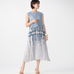 anatelier 異素材ミックス サマーワンピース