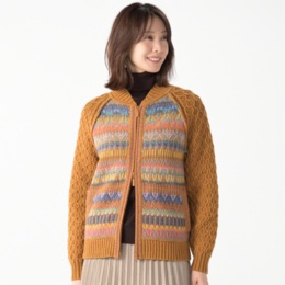 IVKO WOMAN リ ダンディパターン ジップニットブルゾン