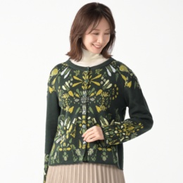 IVKO WOMAN プラントピアパターン ニットカーディガン