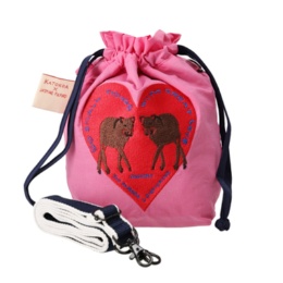 KATOKOA mamoru 巾着ポーチ[リュウキュウイノシシ]