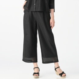 CARRIERE スクエアレースワイドパンツ