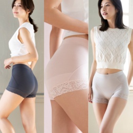  BRNYピース すっぽり綿混一分丈ショーツ 3色セット