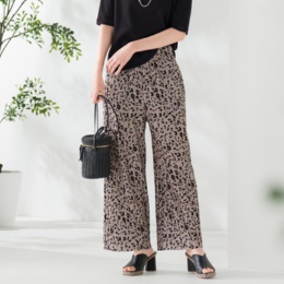 Coeur sucre アニマル風プリントプリーツパンツ