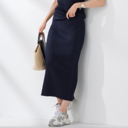 Coeur sucre リブニットナロースカート