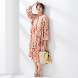 Coeur sucre 大人の総柄プリントワンピース