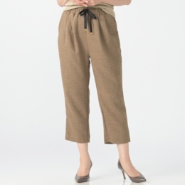 anatelier ラメツイード イージーテーパードパンツ