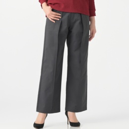 calma 選べる股下 デザインゴムワイドパンツ