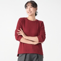 calma 刺繍ポイント シャーリングプルオーバー