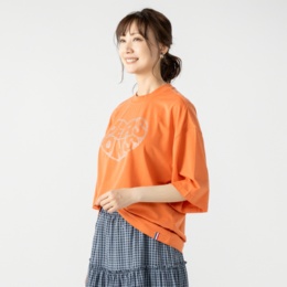 PERSONS接触冷感ハートラインストーンロングTシャツ