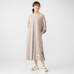 PERSONS ストライプ&チェックワンピース