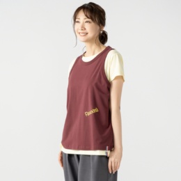 PERSONS 接触冷感レイヤードタンクトップ&Tシャツ2枚セット