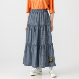 PERSONS 選べる丈チェックティアードスカート