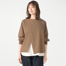 ROHERBE フロントスリット レイヤープルオーバー