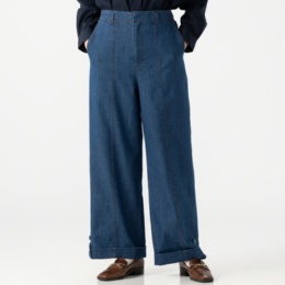 H.HOLIDAY 裾のアレンジ自在!ストレッチワイドパンツ