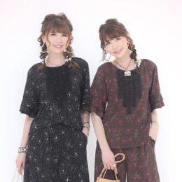 &LOVE ゴージャスふりるの線タッチフラワープルオーバー