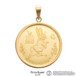 純金 ピーターラビット 限定メダルペンダントヘッド