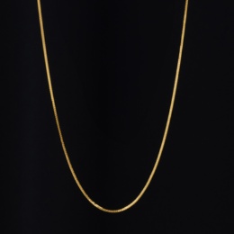 純金シャイニーカットスピガチェーンネックレススライドアジャスター付