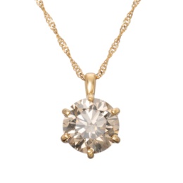 18KYG ダイヤモンド ペンダント 1.5ctUP 鑑定書付