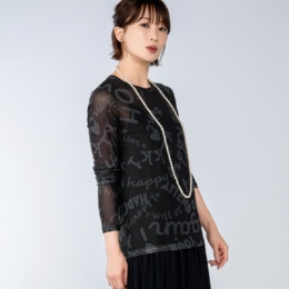 KiKKi チュールプリントプルオーバー