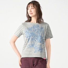 KiKKi 先染ボーダープリントＴシャツ