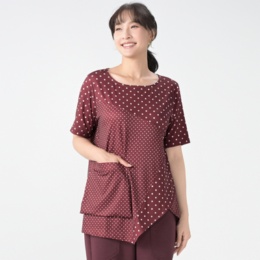 KawaiOkada ドットプリント切替プルオーバー