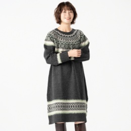 UNILOA3C ノルディックニットワンピース
