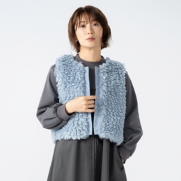 MINHA KILAKILA フェイクプードルファーベスト