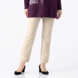 BOUTIQUE JUNKO 選べる股下丈ベロア切替パンツ