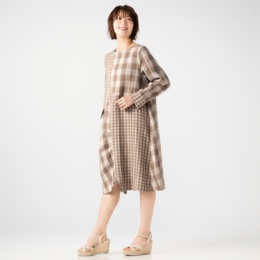 HELA チェック切替ワンピース