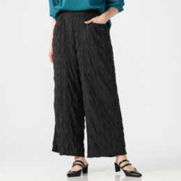 PALLE&Annika Huett ギャザーフェミニンセミワイドパンツ