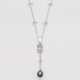 越田雅哉 黒蝶真珠 デザインネックレス