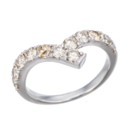 Dialuce PT950 ダイヤモンドVラインリング 計0.9ctUP