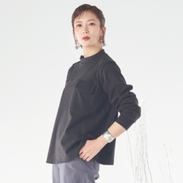 ModdedAnce ファスナーデザインリブポイントプルオーバー