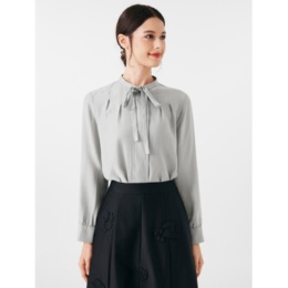 FEE CERISE ボウタイスタンドカラーブラウス