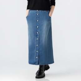  MASAGO フロント釦デニムスカート