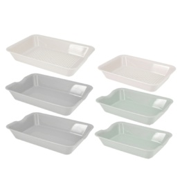 伊原企販 電子レンジも使える バット＆ザル6Pセット