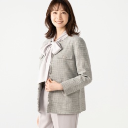 Replete 薄地ラメツイードジャケット