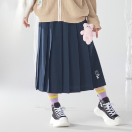 PERSONS エンブロイダリーコバステッチプリーツスカート