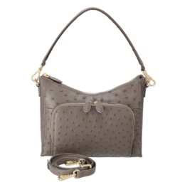 ロダニア オーストリッチ カーヴィー2WAYショルダーバッグ