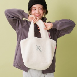 KiKKi モコモコ刺繍入りトートBAG