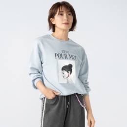 Pixie Heart フォトグラフィック スウェットプルオーバー