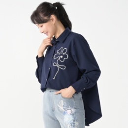 BLUE POOL ROAD テープコードフラワー2WAYシャツ