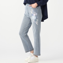 BLUE POOL ROAD 花咲く3Dアートデニム