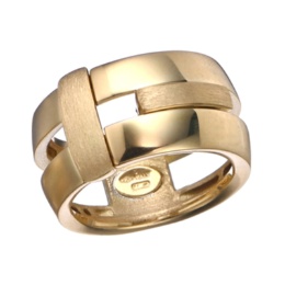 UNOAERRE 18KYG カステロ デザイン リング